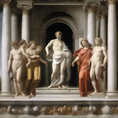 The neoclassicism movement can be seen in religious art, where painters incorporated classical elements and themes into their religious works.