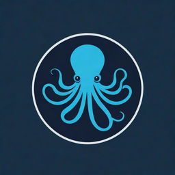 An octopus themed logo for a tech company, showcasing the octopus's intelligence and adaptability. Include relevant tech symbols subtly interwoven into the design.