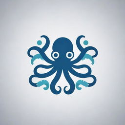 An octopus themed logo for a tech company, showcasing the octopus's intelligence and adaptability. Include relevant tech symbols subtly interwoven into the design.