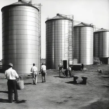 During the Great Depression, many farmers stored their excess crops in large silos to sustain their families.