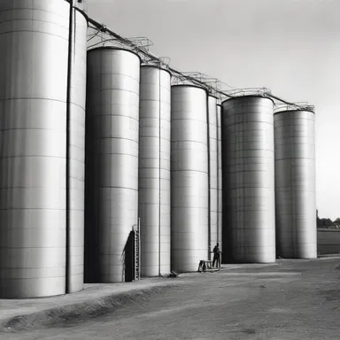 During the Great Depression, many farmers stored their excess crops in large silos to sustain their families.