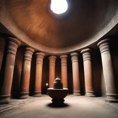 In some religious traditions, temples are built with an underground silo that houses sacred relics and artifacts.