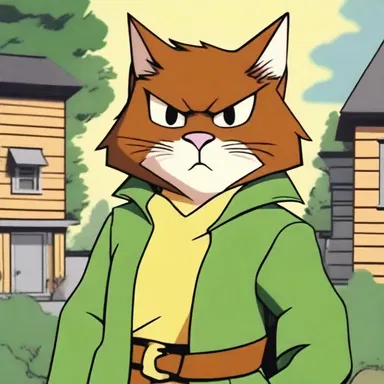 The animated series featured a catamount as the cunning and clever antagonist who always tried to outsmart the main character.