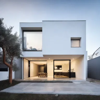 The minimalist design of the house reflects the owner's deep mistrust of clutter and ornamentation.