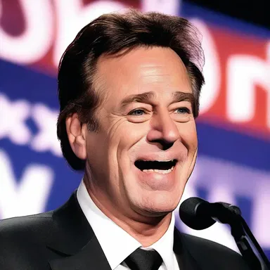 The comedian's joke about a politician's mistrust of the media elicited laughter from the audience.
