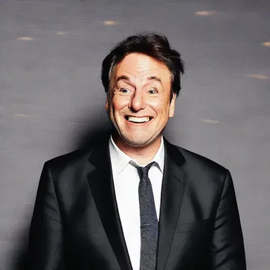 The comedian's joke about a politician's mistrust of the media elicited laughter from the audience.