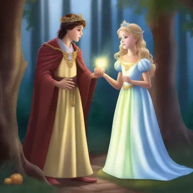 In the enchanted realm of magic, the young princess mistrusted the cunning sorcerer's intentions.