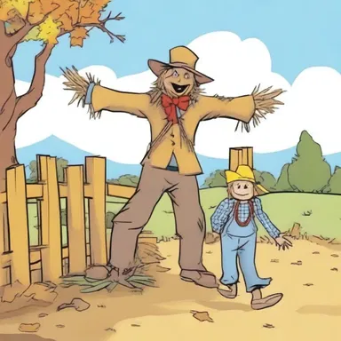 Why did the scarecrow break up the fight? Because he wanted to put up a barrier!