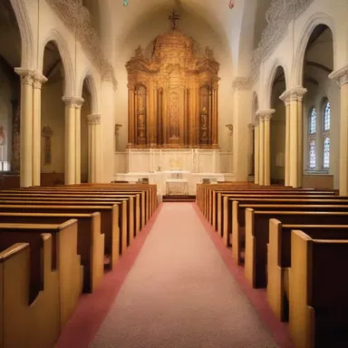 The barrier within the church separates the altar from the congregation.