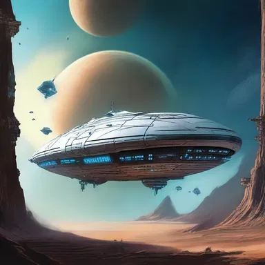 In the science fiction novel, the protagonist discovers an invisible spaceship capable of intergalactic travel.