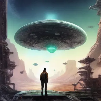 In the science fiction novel, the protagonist discovers an invisible spaceship capable of intergalactic travel.