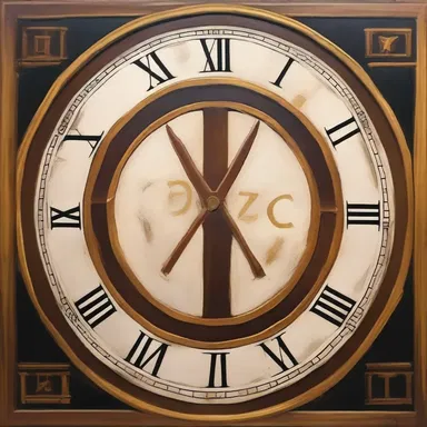 The artist used the Roman numeral XCV to symbolize the age of wisdom in their painting.