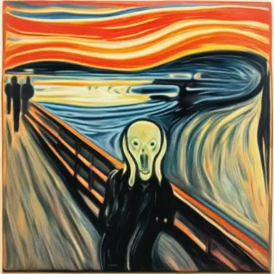 The painting 'The Scream' by Edvard Munch represents the inner turmoil and anxiety that can be diagnosable as a mental disorder.