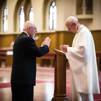 During worship, the priest pressed the buzzer to signal the end of the prayer.