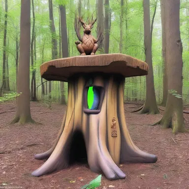The enchanted forest was guarded by a mystical creature who could be summoned by ringing a magical buzzer concealed in a hidden tree stump.