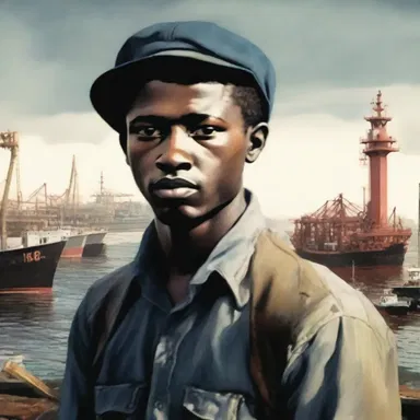 The novel depicted the struggles of a young longshoreman amidst the harsh realities of the port, striving to provide for his family.