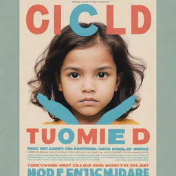 An impactful anti-child sexual abuse poster featuring bold typography, symbolic artwork and a soothing color palette emphasizing safety and protection.