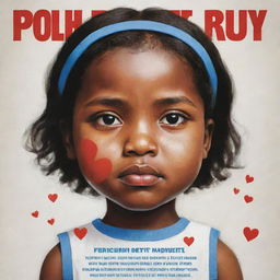 A powerful anti-child violence campaign poster, promoting peace, love, and safety for children, with bold text and compelling illustrations.