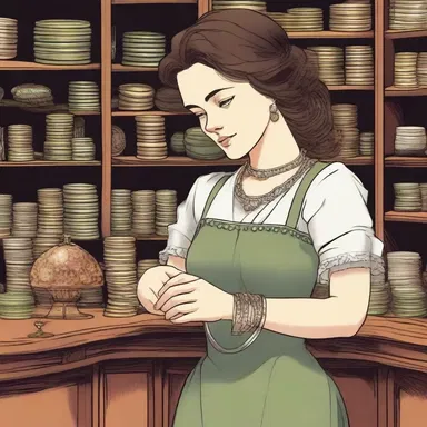In the novel, the protagonist finds a mysterious bangle in an antique shop that holds a hidden secret.