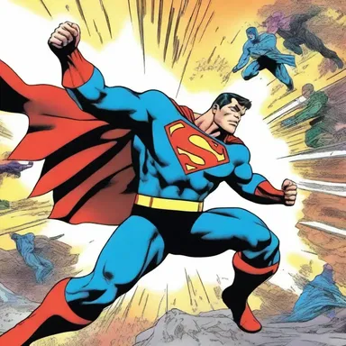 The superhero comic featured a thrilling battle scene where the protagonist triumphed despite a severe penetrating injury.