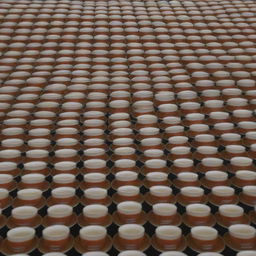 An astounding array of 100,000 cups of steaming tea, each cup unique yet harmoniously co-existing.