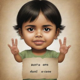 An empowering anti-child sexual abuse poster featuring strong symbolic elements promoting child protection and awareness, avoiding any graphic content.