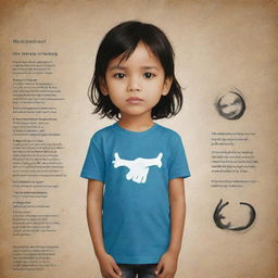 An empowering anti-child sexual abuse poster featuring strong symbolic elements promoting child protection and awareness, avoiding any graphic content.