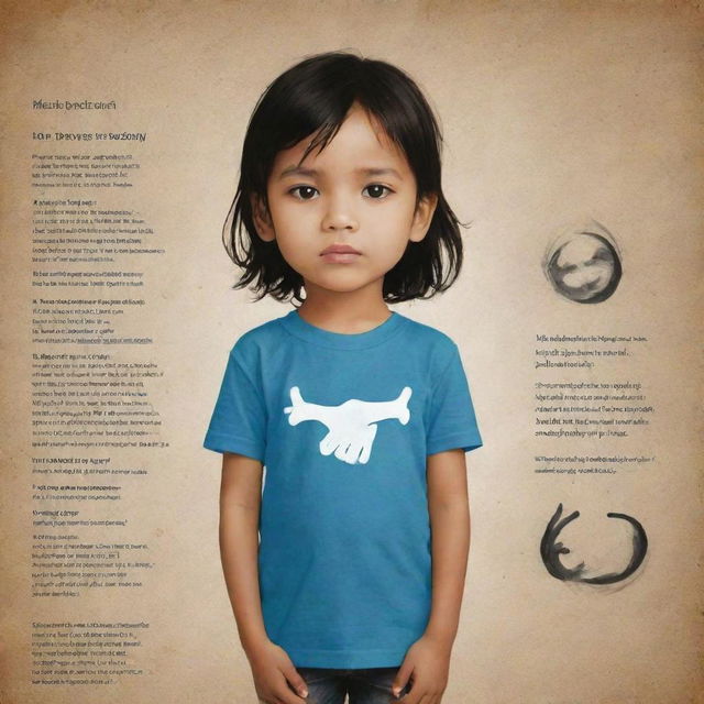 An empowering anti-child sexual abuse poster featuring strong symbolic elements promoting child protection and awareness, avoiding any graphic content.