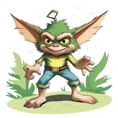 In the children's book, the gremlin helped the protagonist with their adventures.