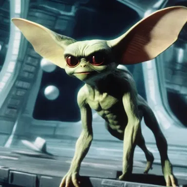 In the science fiction novel, the gremlins were portrayed as extraterrestrial beings with advanced technology, causing chaos in a space station.