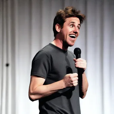 During his stand-up comedy routine, the comedian would often run on about his childhood mishaps.