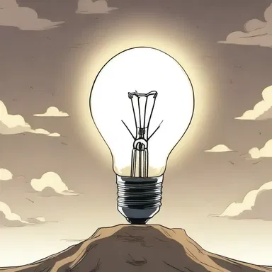 In the anime, a character's thoughts were often symbolized by a light bulb appearing above their head.