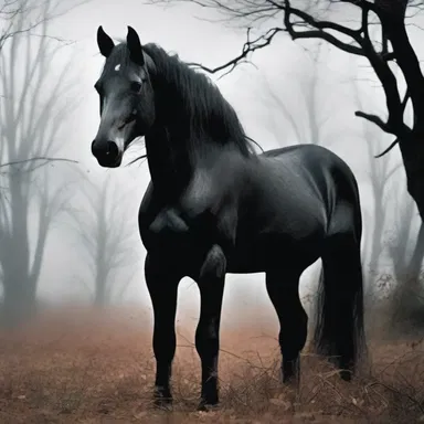 The author vividly described the eerie sound of the splint bones of the ghostly horse in his gothic novel.