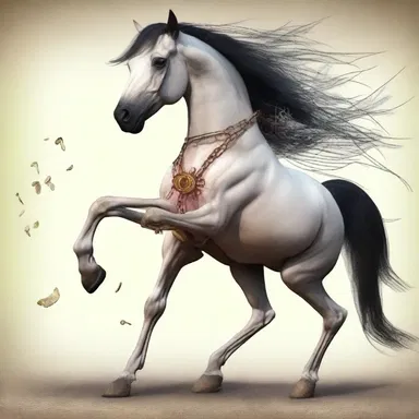 According to the ancient legend, the splint bones of the enchanted horse possessed magical powers that could heal any ailment.