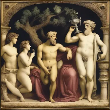 In ancient Greek mythology, gods and goddesses rediscover nitrous oxide, finding it to possess divine and euphoric qualities.