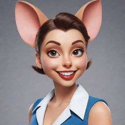 Generate a unique interpretation of the classic characters Tom and Jerry redrawn as female versions