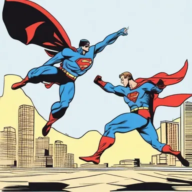 The superhero swiftly flew in a southeasterly direction to catch the fleeing villain.
