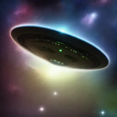 The alien spaceship emerged from the southeasterly quadrant of the galaxy.