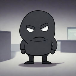 A cartoon-style image of a character from the game Among Us, depicted as 'sus' or suspicious, possibly performing a sabotage.