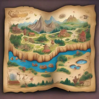 In a land filled with mythical creatures, the enchanted map provided the destination to the hidden treasure.
