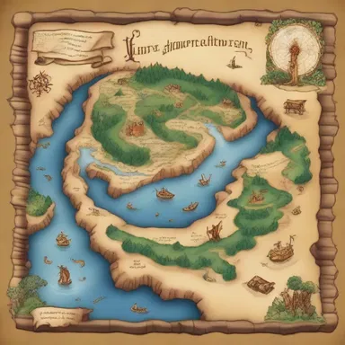 In a land filled with mythical creatures, the enchanted map provided the destination to the hidden treasure.