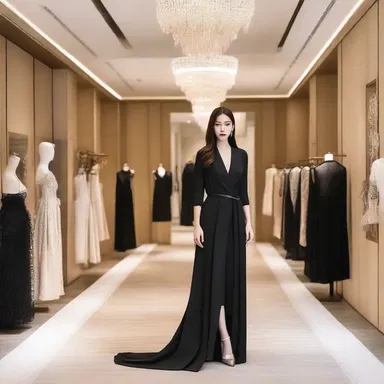 The fashion-forward woman asked for the destination of the high-end boutique in the city center.