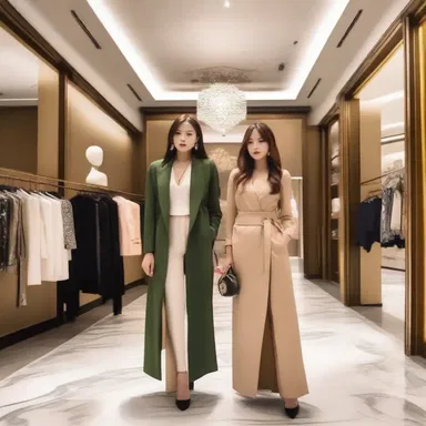 The fashion-forward woman asked for the destination of the high-end boutique in the city center.
