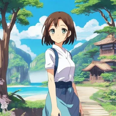 In the popular anime series, the protagonist and her friends journeyed across various lands and encountered numerous obstacles as they searched for their destination, a hidden paradise.