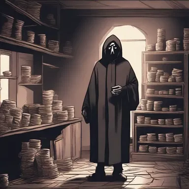 In the horror story, a dark curse is activated when a merchant fails to abide by the rules of the law merchant, leading to terrifying consequences.