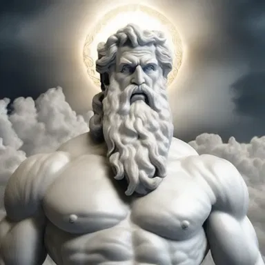 According to Greek mythology, Zeus was the headman of all the gods in Mount Olympus.