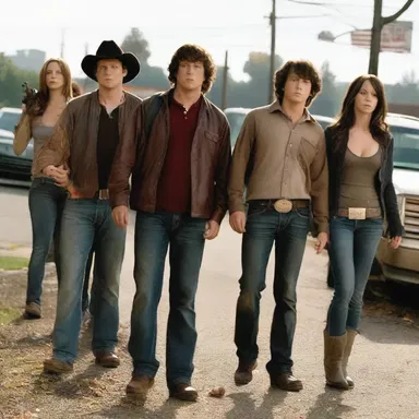 In the movie "Zombieland", the main characters stock up on weapons and supplies to survive the zombie apocalypse.