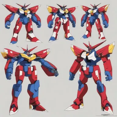 The hydraulic mecha in the anime series 'Gurren Lagann' could transform into various shapes and sizes.