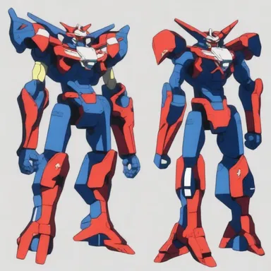 The hydraulic mecha in the anime series 'Gurren Lagann' could transform into various shapes and sizes.