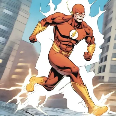 In the comic book 'The Flash', the superhero uses his hydraulic boots to run at lightning speeds.
